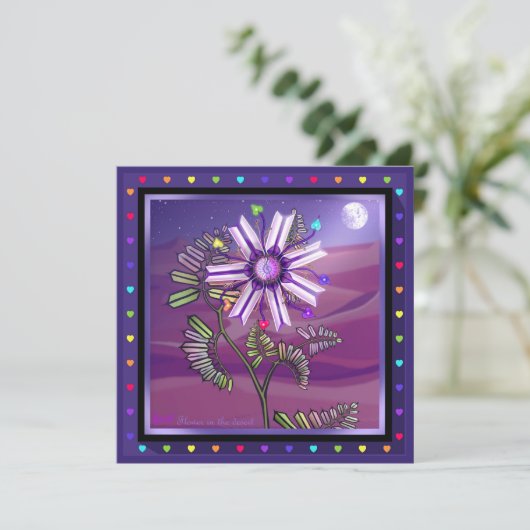 Blume in der Wüste Karte (Stehend Vorderseite)