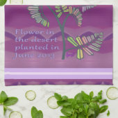 Blume in der Wüste Küchenhandtuch Geschirrtuch (Gefaltet)