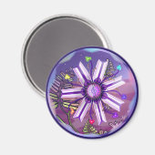 Blume in der Wüste Magnet (Vorderseite/Rückseite)