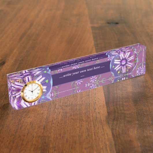 Blume in der Wüste Namensplakette (Seite)