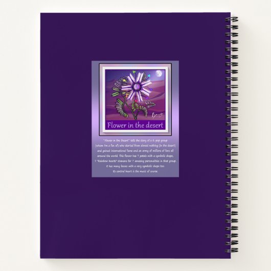 Blume in der Wüste Notizblock (Rückseite)