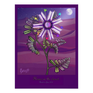 Blume in der Wüste Poster