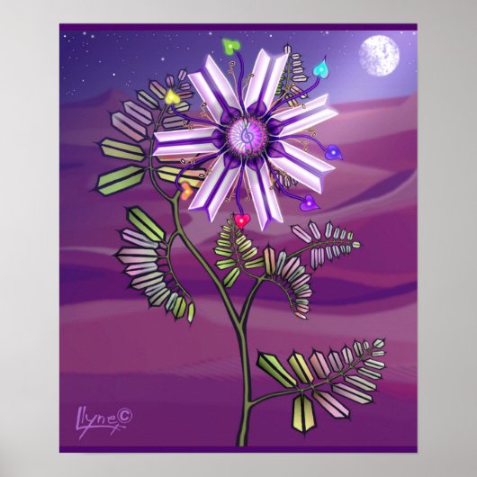 Blume in der Wüste Poster (Vorne)