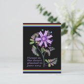 Blume in der Wüste Postkarte (Stehend Vorderseite)