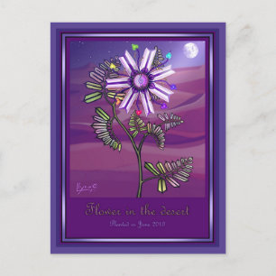 Blume in der Wüste Postkarte