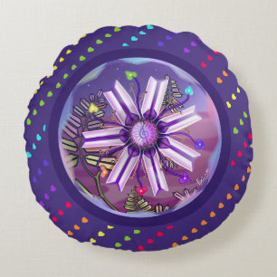 Blume in der Wüste Rundes Kissen