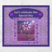 Blume in der Wüste Schaumweinetikett (Einzelnes Label)