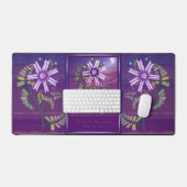 Blume in der Wüste Schreibtischunterlage (Tastatur & Maus)