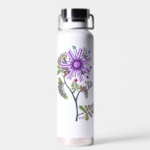 Blume in der Wüste Trinkflasche (Rückseite)
