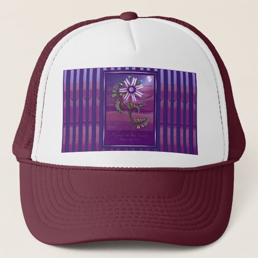 Blume in der Wüste Truckerkappe (Vorderseite)