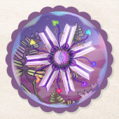 Blume in der Wüste Untersetzer (Vorderseite)