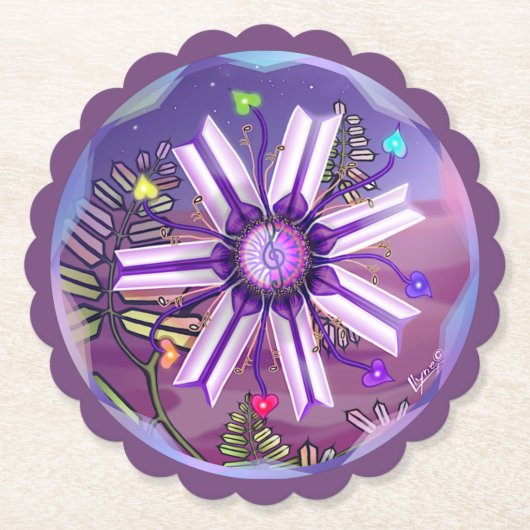 Blume in der Wüste Untersetzer (Vorderseite)