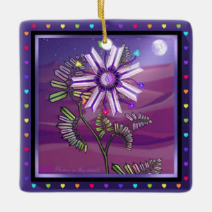 Blume in der Wüsten-Keramikdekoration Keramikornament