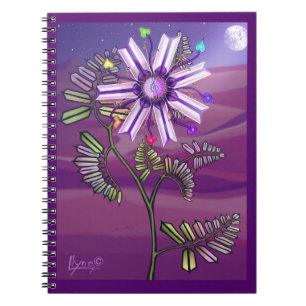 Blume in der Wüsten-Spiral-Fotobuch Notizblock