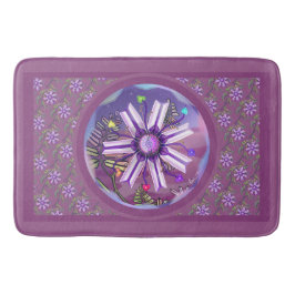 Blume in der Wüstenbadematte Badematte