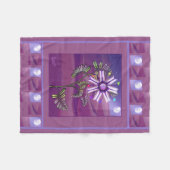 Blume in der Wüstendecke Fleecedecke (Vorderseite (Horizontal))