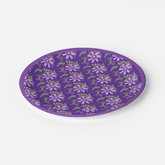 Blume in der Wüstenpapierplatte Pappteller (Schrägansicht)