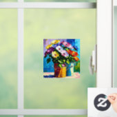 Blume in Dosen Fensteraufkleber (Zuhause)