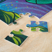 Blume in dunkler Nacht Puzzle (Seite)