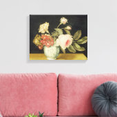 Blume in einem Delft Jar (Öl auf Tafel) Leinwanddruck (Insitu (Wohnzimmer))