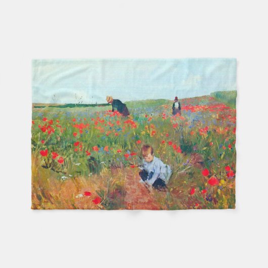 Blume in einem Feld auswählen, Mary Cassatt Fleecedecke (Vorderseite (Horizontal))