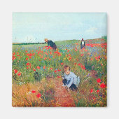 Blume in einem Feld auswählen, Mary Cassatt Magnet (Vorne)