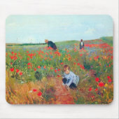 Blume in einem Feld auswählen, Mary Cassatt Mousepad (Vorne)