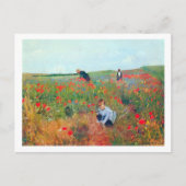 Blume in einem Feld auswählen, Mary Cassatt Postkarte (Vorderseite)