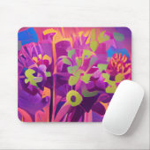 Blume in einem Feld bunt abstrakte Digitalkunst Mousepad (Mit Mouse)