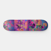 Blume in einem Feld bunt abstrakte Digitalkunst Skateboard (Horizontal)