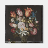 Blume in einem Glas, Ambrosius Bosschaert Ölfarbe Magnet (Vorne)