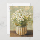 Blume in einem Hat-Box Postkarte (Vorne/Hinten)