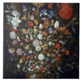 Blume in einem Holzschiff Jan Brueghel the Ältere Fliese (Vorderseite)