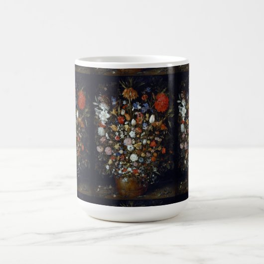 Blume in einem Holzschiff Jan Brueghel the Ältere Kaffeetasse (Mittel)