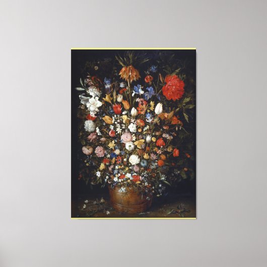 Blume in einem Holzschiff von Jan Brueghel, El Leinwanddruck (Vorderseite)