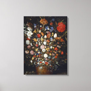 Blume in einem Holzschiff (von Jan Brueghel) Leinwanddruck