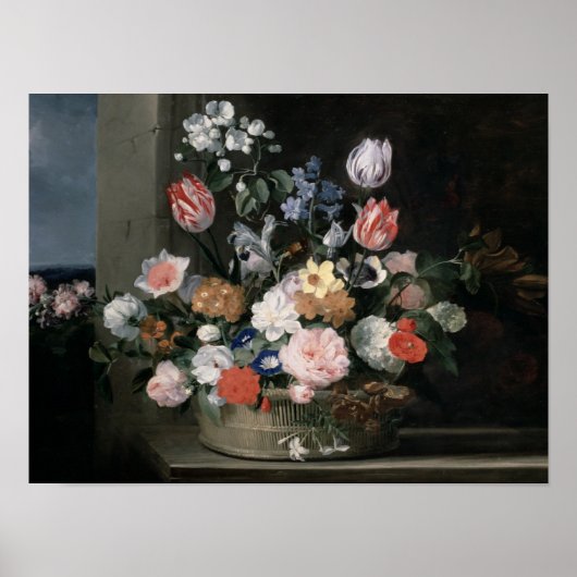 Blume in einem Korb, 1650-56 Poster (Vorne)