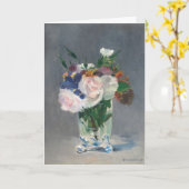 Blume in einem Kristallvase-Manet Karte (Gelbe Blume)