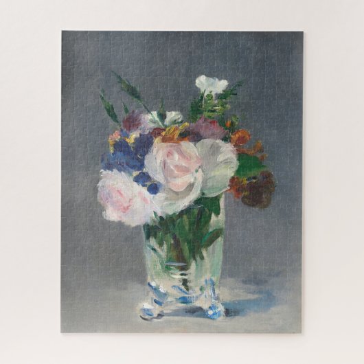 Blume in einem Kristallvase-Manet Puzzle (Vertikal)