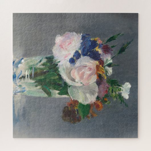 Blume in einem Kristallvase-Manet Puzzle (Horizontal)