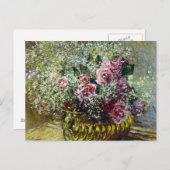 Blume in einem Pot - Claude Monet Postkarte (Vorne/Hinten)