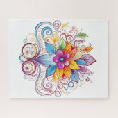 Blume in einem Regenbogen von Colors Jigsaw Puzzle (Horizontal)