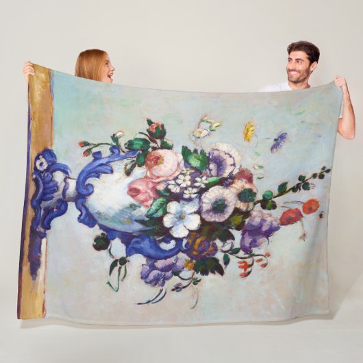 Blume in einem Rokoko Vase, Paul Cezanne Fleecedecke (Beispiel)