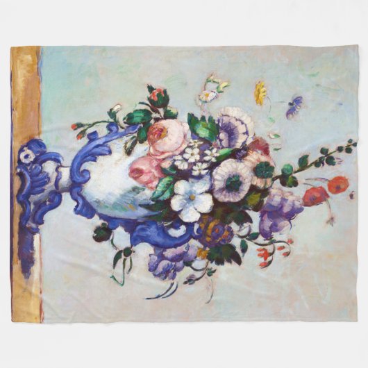 Blume in einem Rokoko Vase, Paul Cezanne Fleecedecke (Vorderseite (Horizontal))