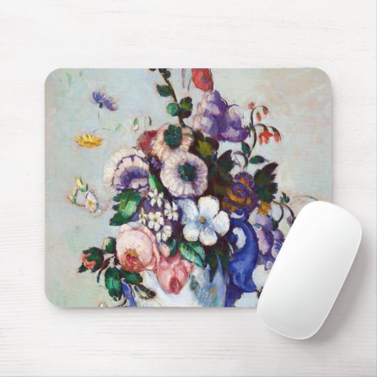 Blume in einem Rokoko Vase, Paul Cezanne Mousepad (Mit Mouse)