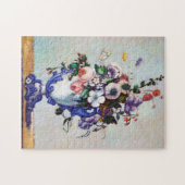 Blume in einem Rokoko Vase, Paul Cezanne Puzzle (Horizontal)