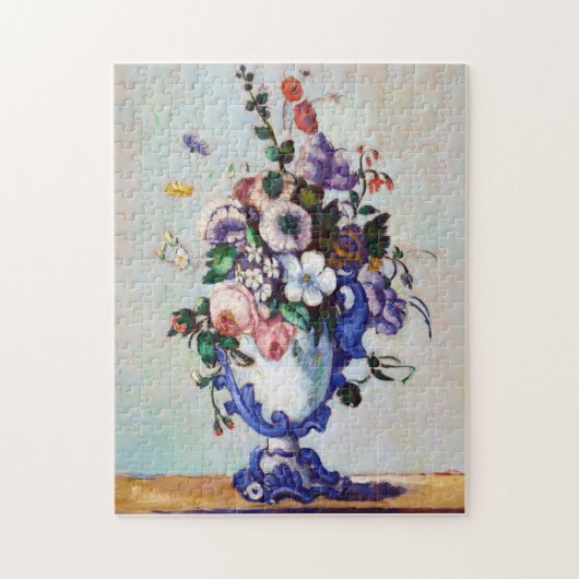 Blume in einem Rokoko Vase, Paul Cezanne Puzzle (Vertikal)