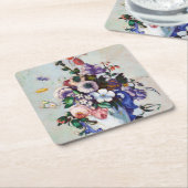 Blume in einem Rokoko Vase, Paul Cezanne Rechteckiger Pappuntersetzer (angewinkelt)