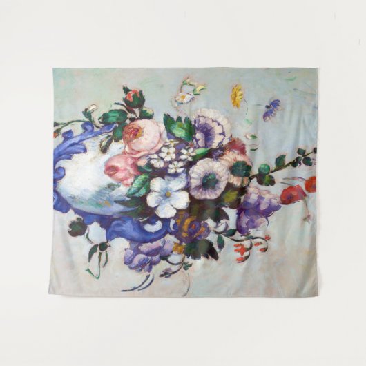 Blume in einem Rokoko Vase, Paul Cezanne Wandteppich (Vorderseite (Horizontal))