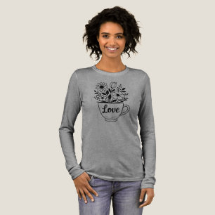 Blume in einem Teecup Tri-Blend Shirt